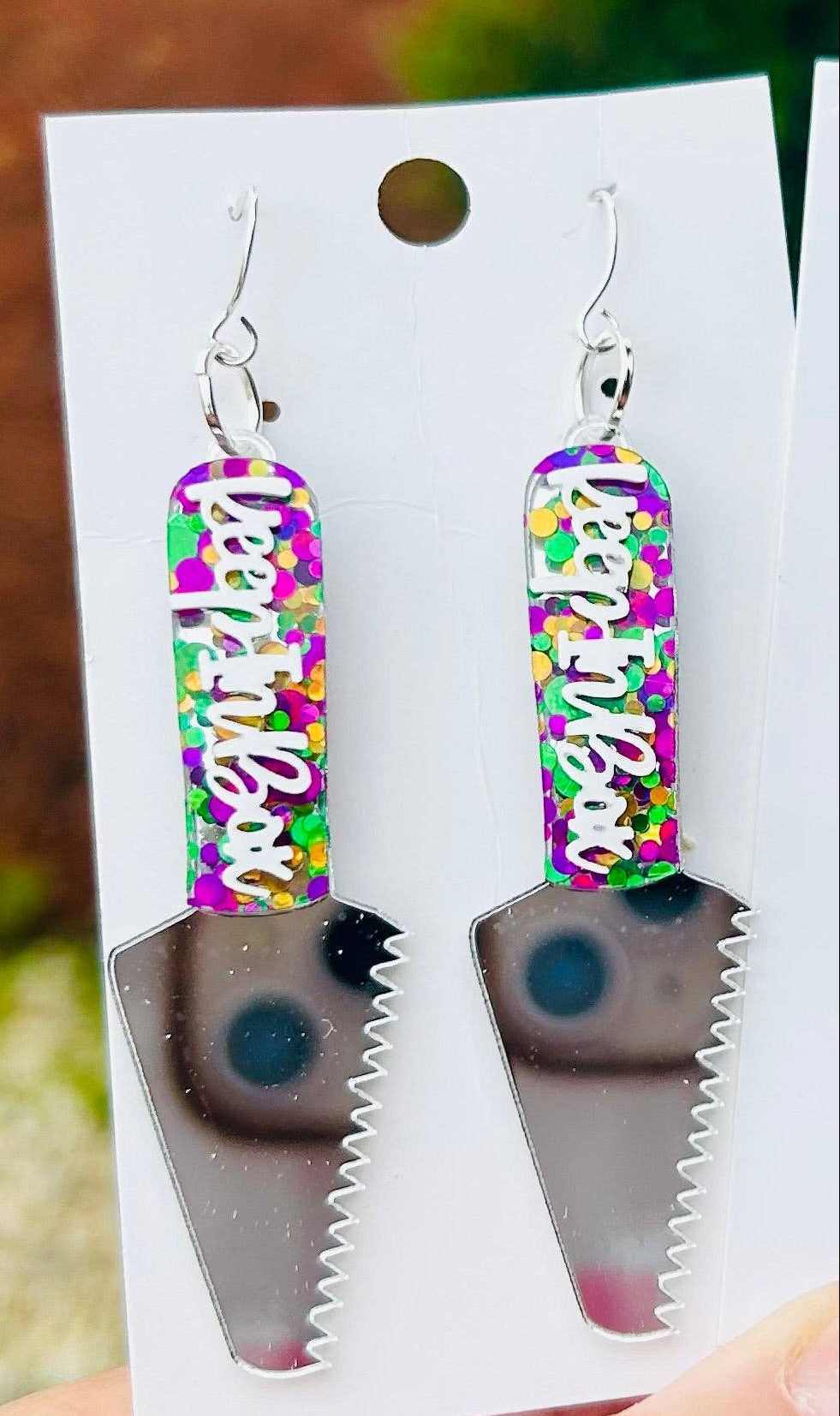 Kingcake Knife Earrings