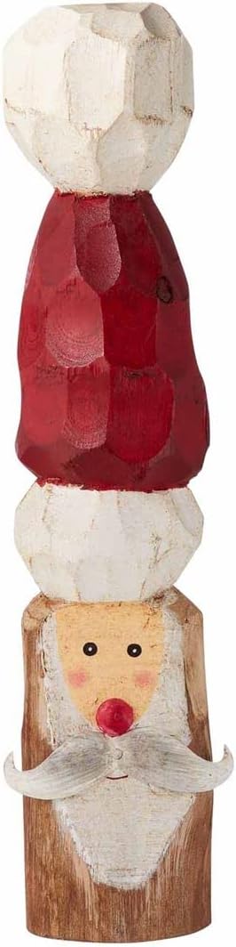 Mud Pie Wooden Santa Block, Small, 12" x 3"