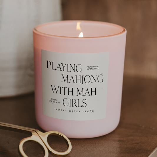Playing Mahjong Girls Soy Candle - The Season Boutique