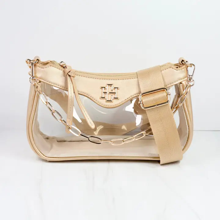 Cassidy Clear Crossbody Gold