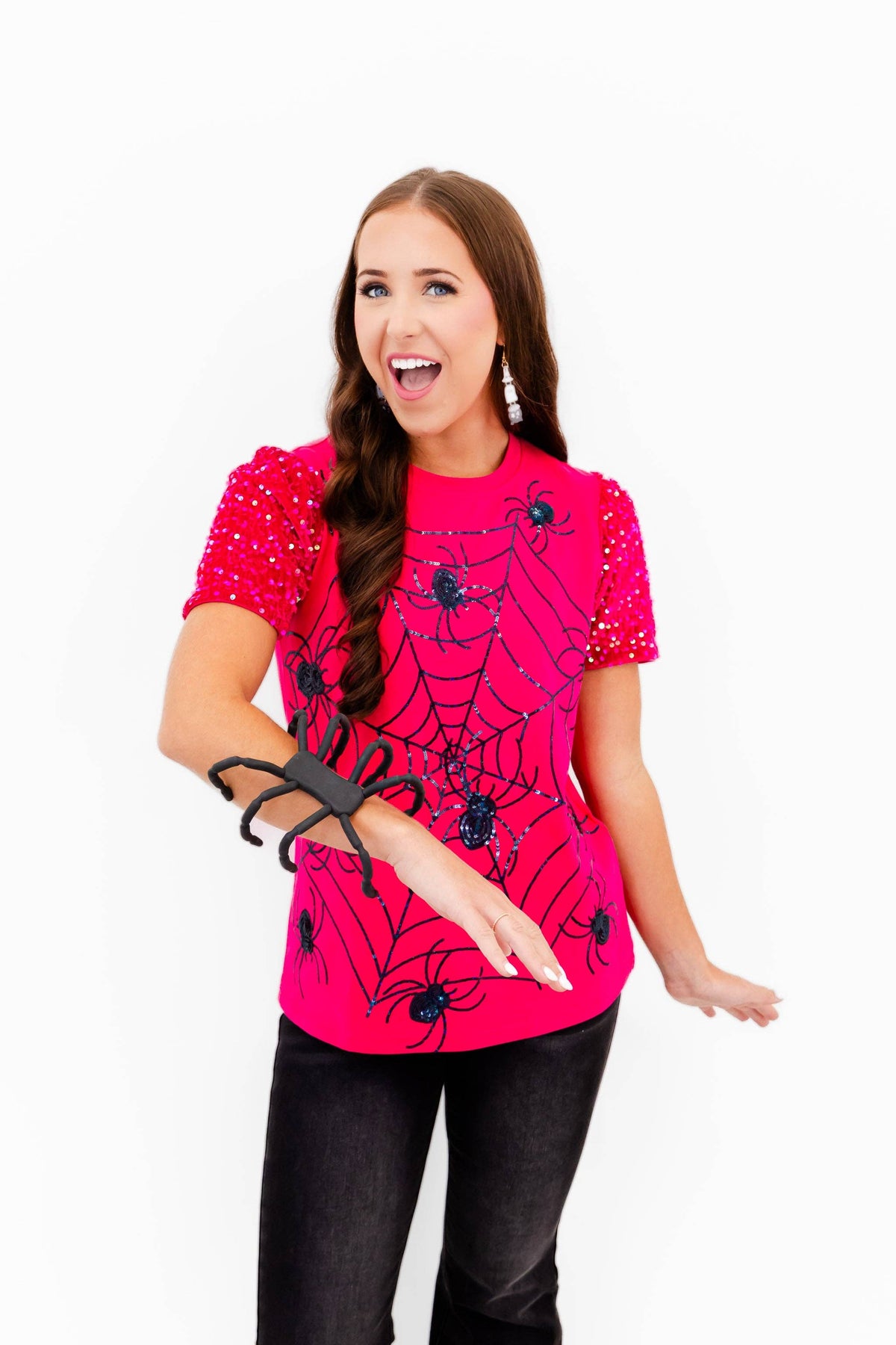 Spiderweb Sparkle Top - The Season Boutique