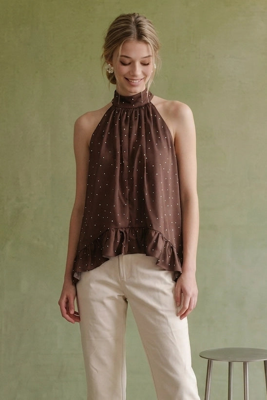 Ruffle Halter Top