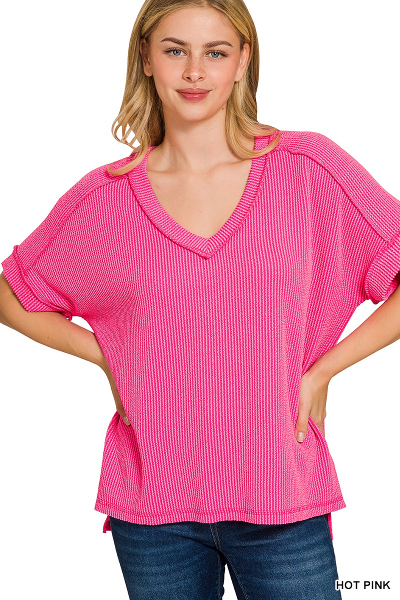 Raised Rib Hi-Low - The Season Boutique
