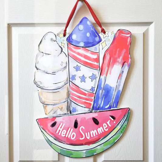 Hello Summer Treats Door Hanger-Fun in the Sun Sweet Party