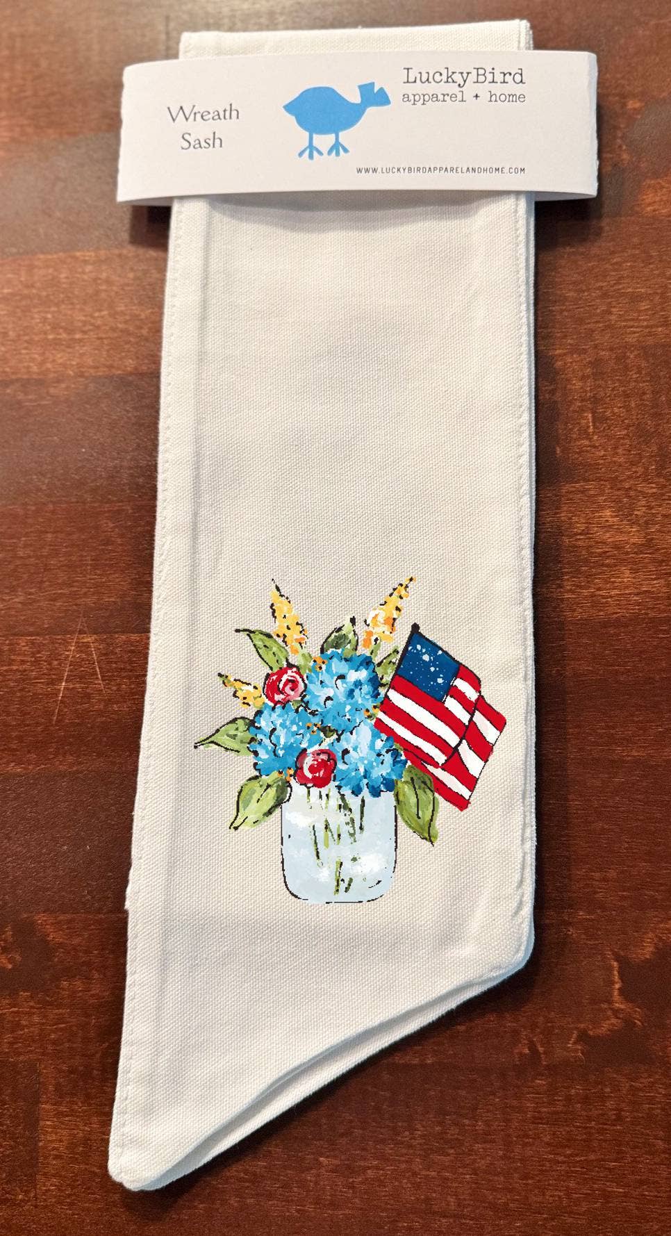 FLAG FLORAL JAR WREATH SASH - The Season Boutique