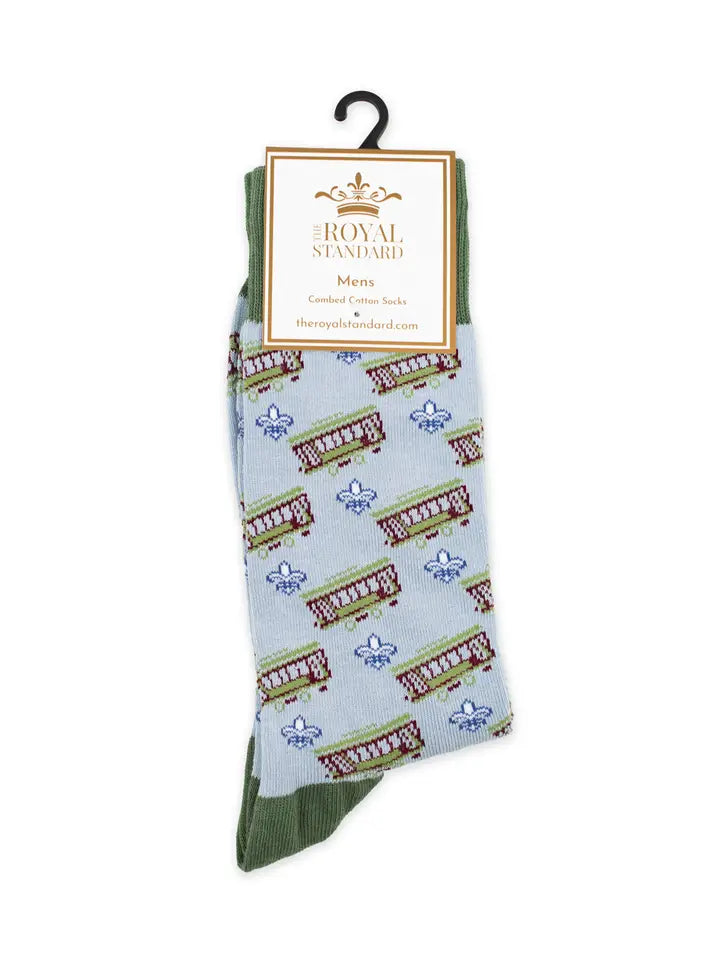 Men's Streetcar Socks Gray/Navy/Sage One Size - The Season Boutique