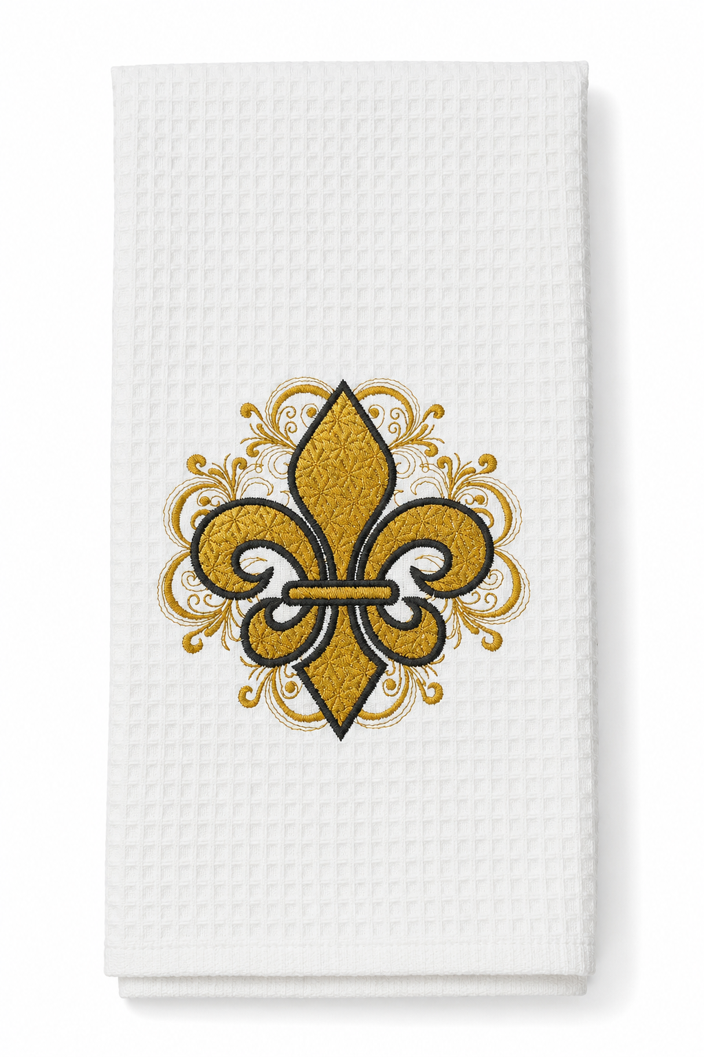 Fleur De Lis Waffle Towel