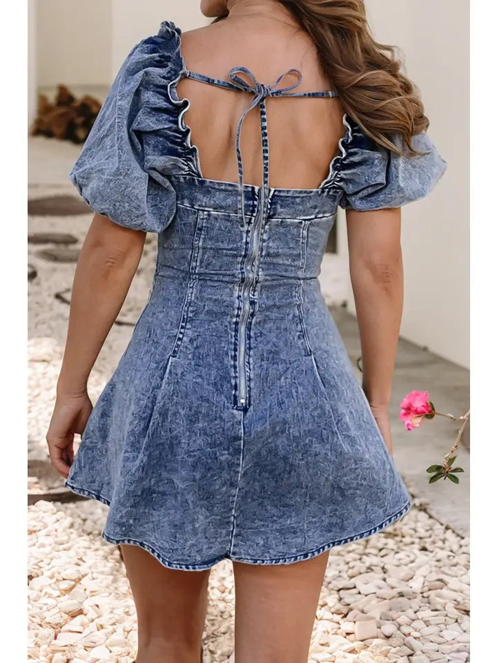 Bustier Denim Dress