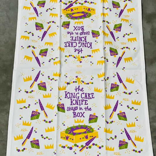 Kitchen Towel - the King Cake Knife