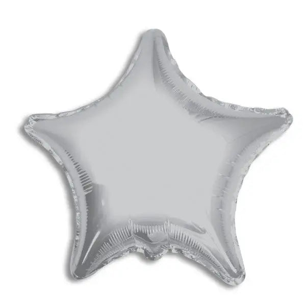 Silver Solid Color Star Foil Balloon