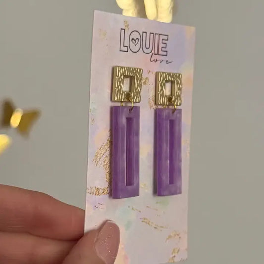 Purple & Gold Gameday Casual Everyday Earrings