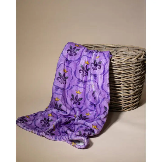 Mardi Bow Throw Purple/Multi 50x60