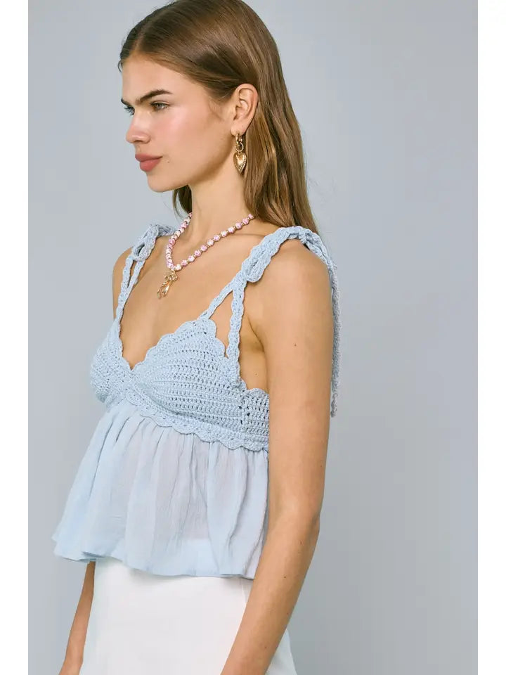 Crochet Ruffle Top - The Season Boutique