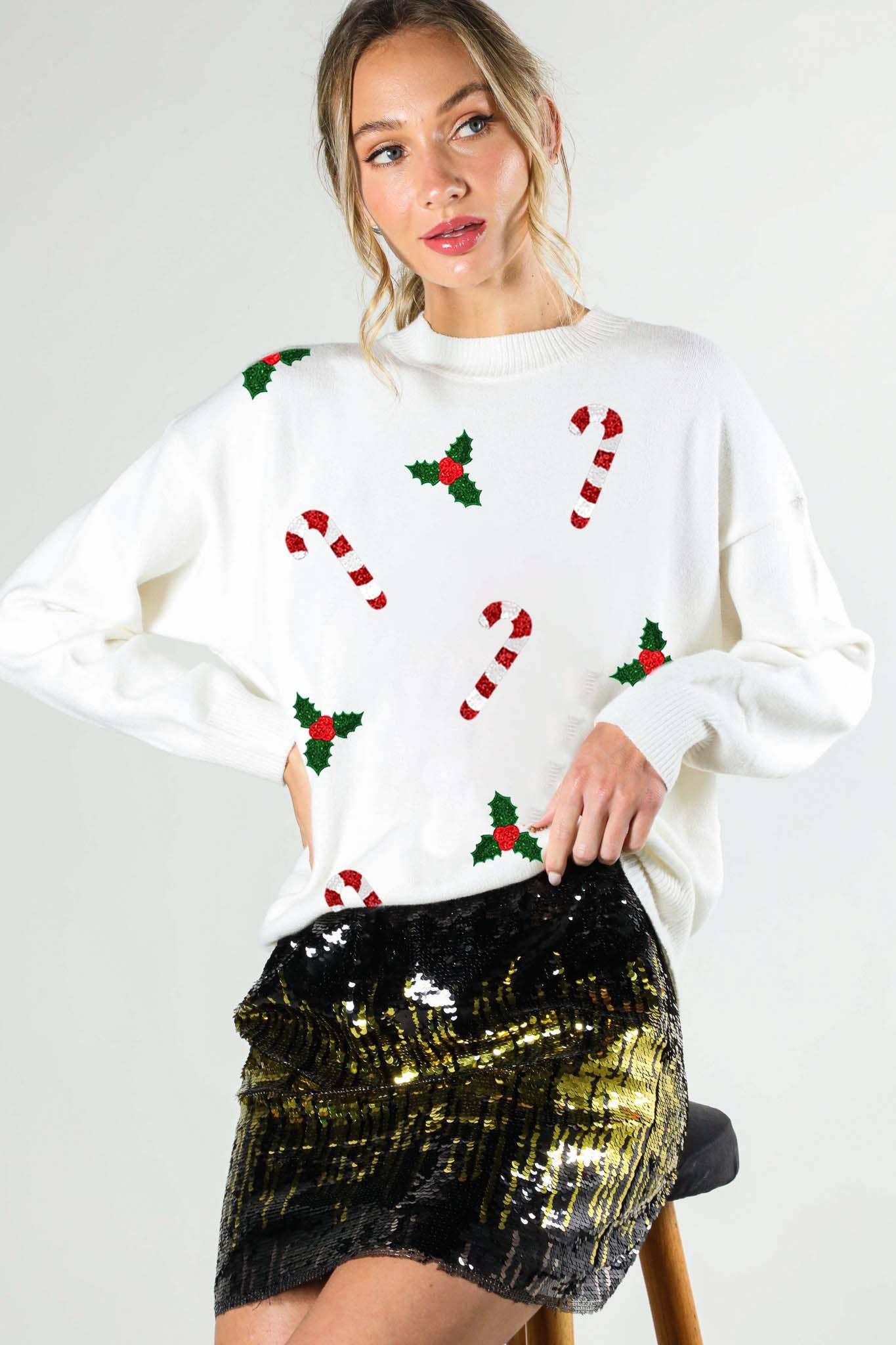 Candy Cane Sweater