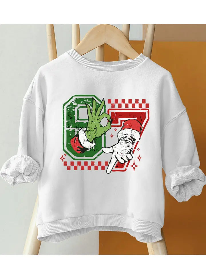 67 Six Seven Santa Kids Sweatshirt