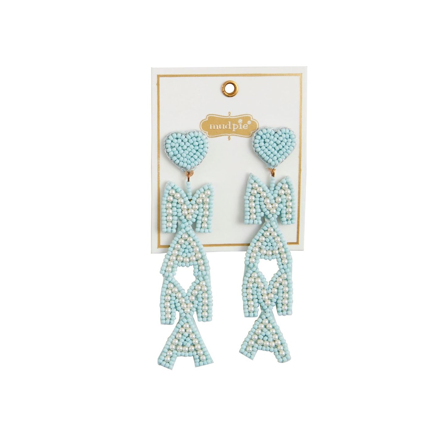 Blue Mama Beaded Earrings