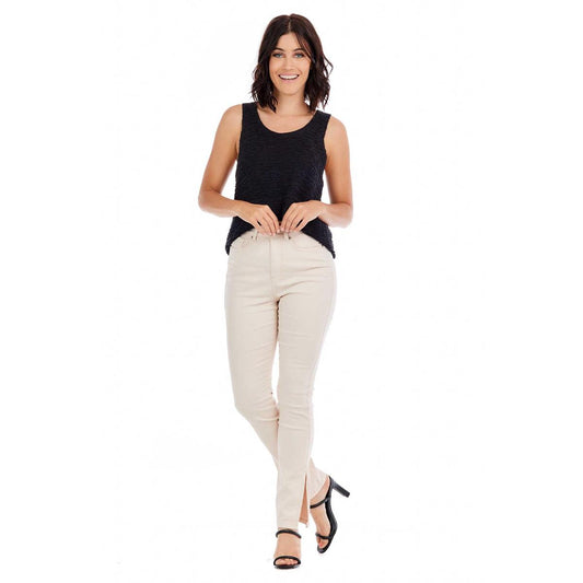 Blush Yorker Side-Slit Jeans - The Season Boutique