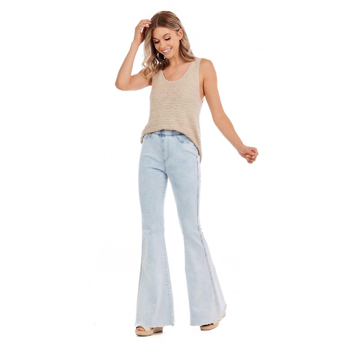 Blue Lyla Flare Jeans - The Season Boutique