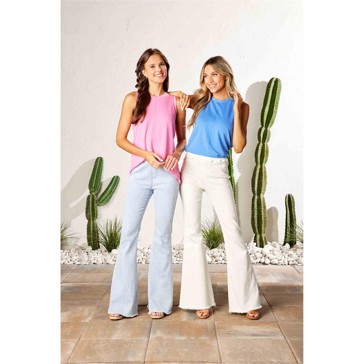 Blue Lyla Flare Jeans - The Season Boutique