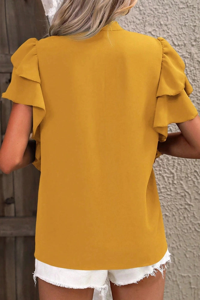 Ruffle Sleeves Blouse