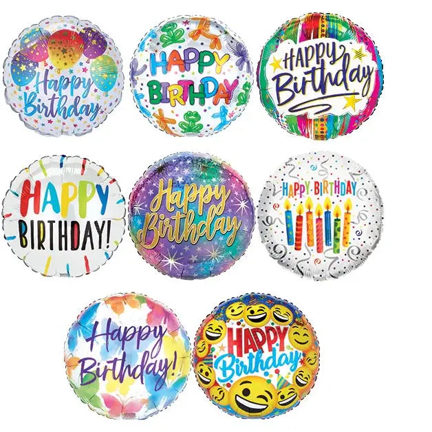 9" Mylar Balloon Air Filled Assortment - Birthday