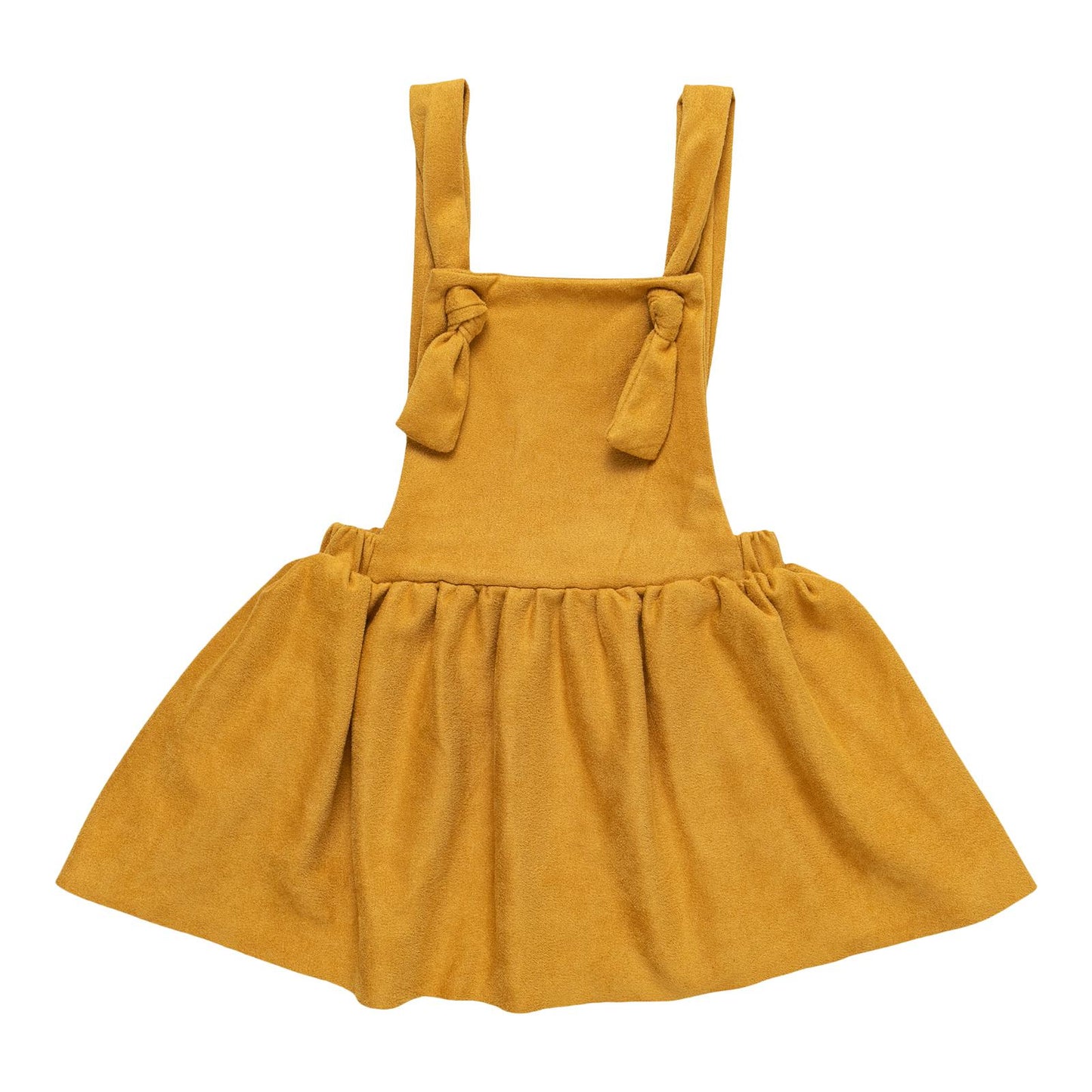 MUSTARD FAUX SUEDE PINAFORE - The Season Boutique