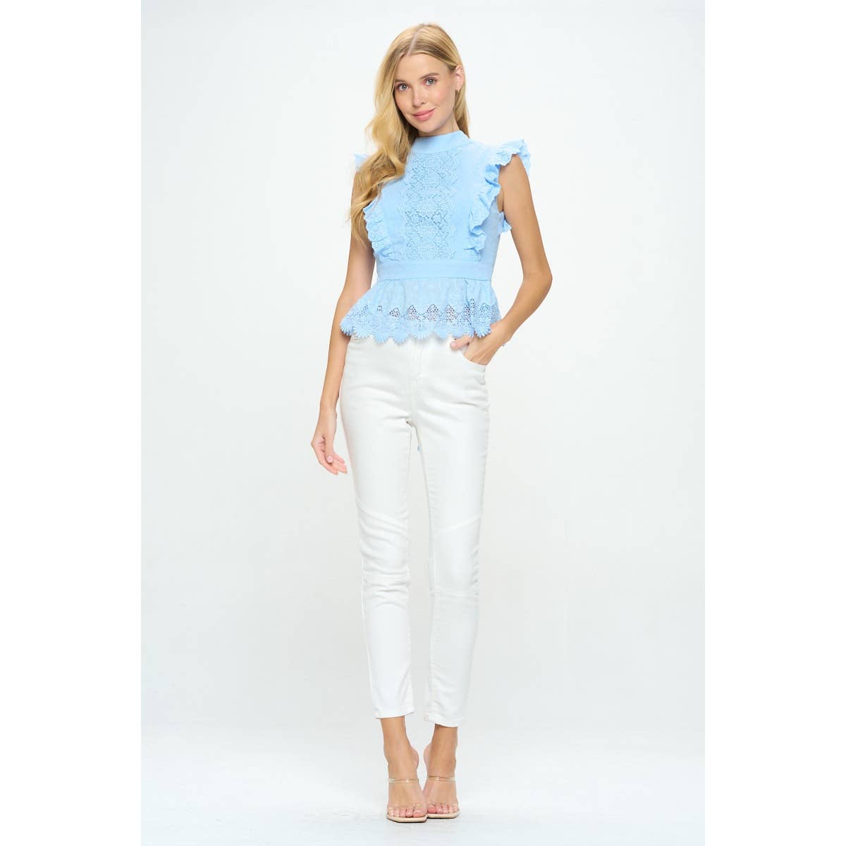 Lace Ruffled Babydoll Top - The Season Boutique