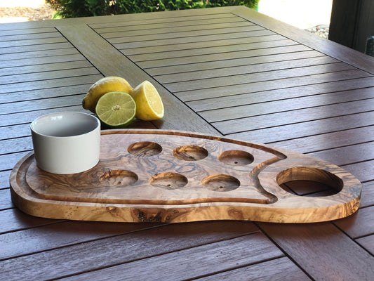Olive Wood Liquor Serving Board