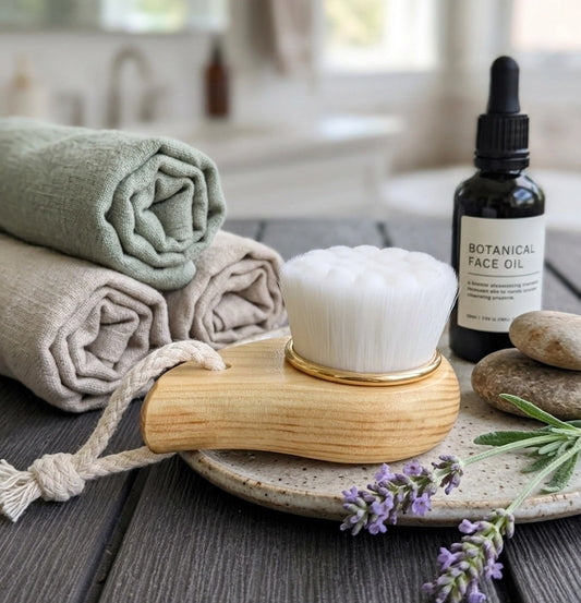 Facial Brush Bamboo Handle