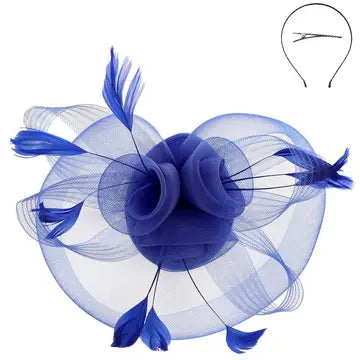 Kentucky Derby Flower Feathers Fascinator