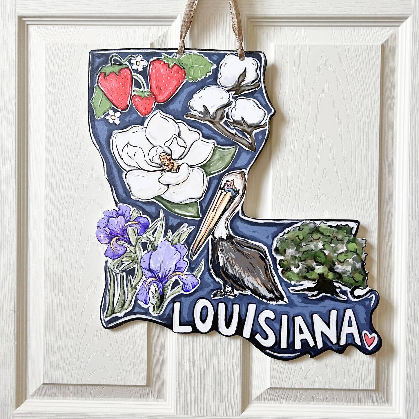 Louisiana State Favorites Door Hanger-Southern Beauty USA
