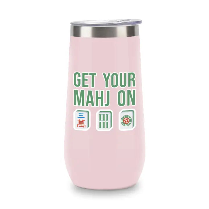 Champagne Tumbler - Get Your Mahj On
