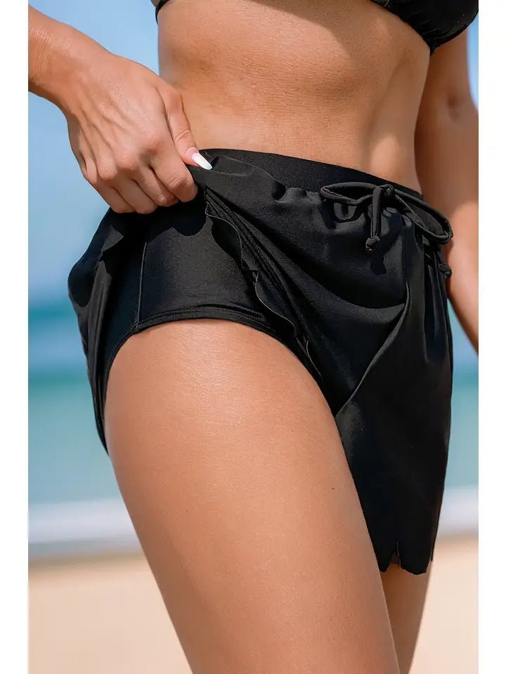Scalloped Trim Beach Shorts