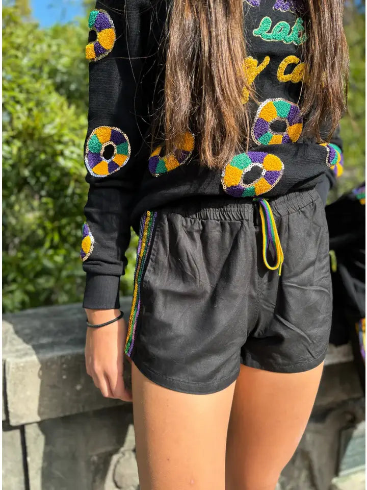 Sequin Stripe Shorts - The Season Boutique