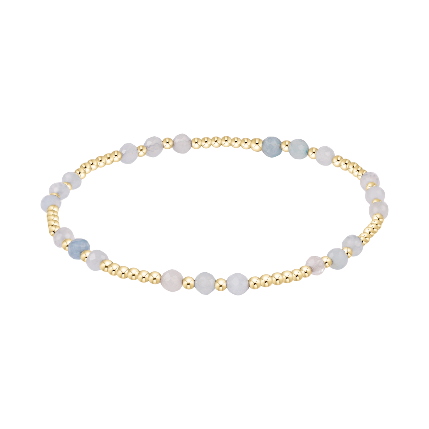 Joy Gem 3mm Bracelet - Aquamarine - The Season Boutique