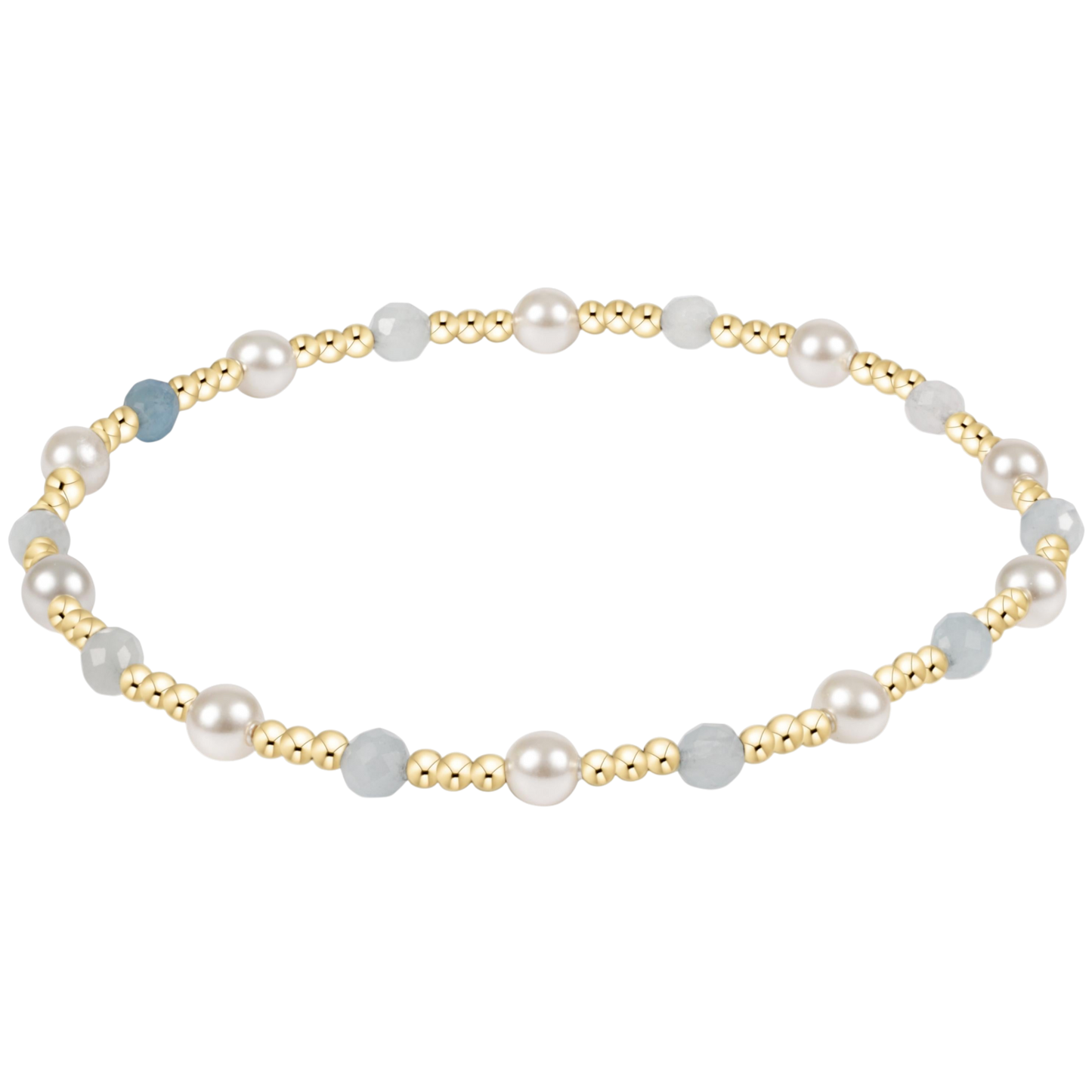 Pearl Sincerity 4mm Gem Bracelet - Aquamarine
