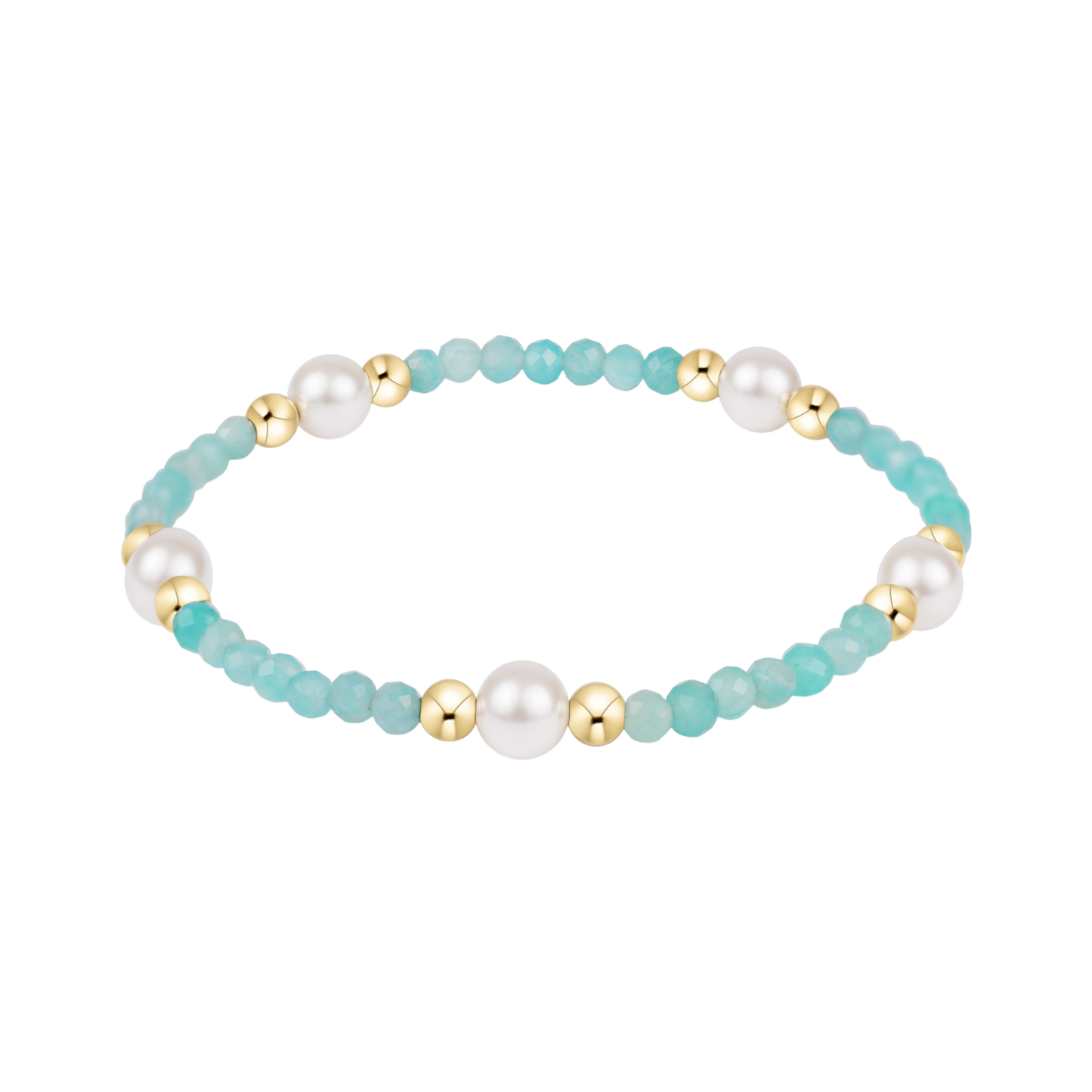 Purpose Pearl 6mm Gem Bracelet - Amazonite - The Season Boutique