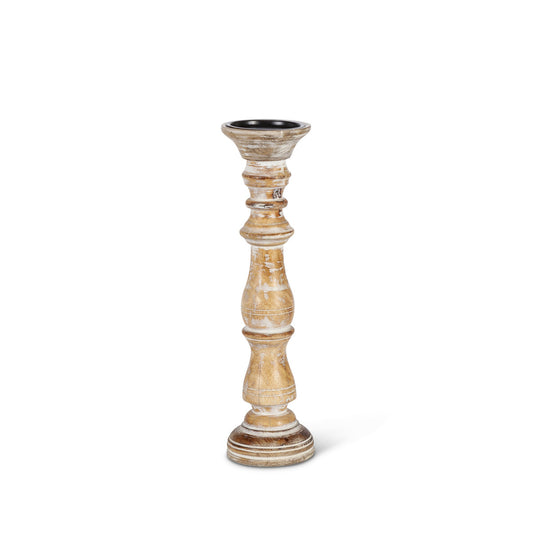 Estelle Wood Pillar Holder - The Season Boutique