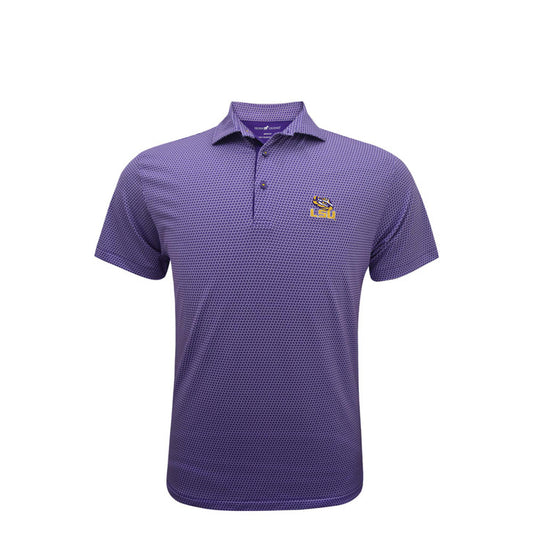 LSU Tiger Eye Purple Interlink Polo
