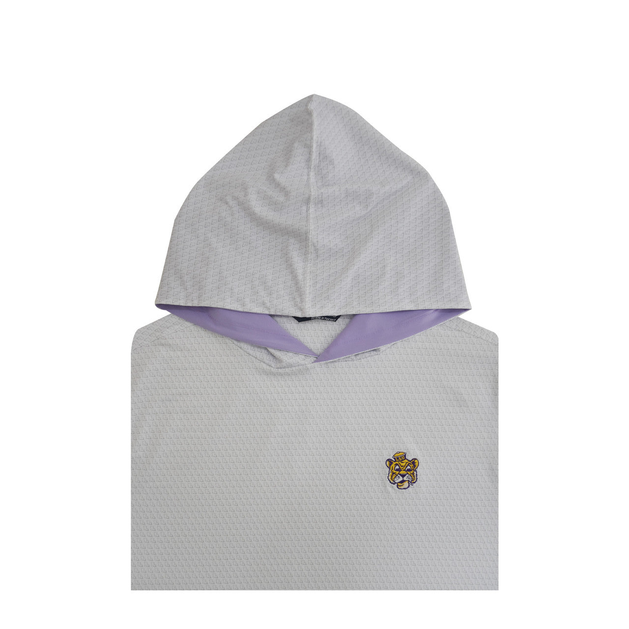 LSU Tigers 1955 White State Outline Print Hoodie