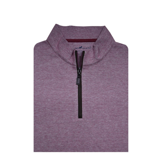 Suede Zip Cotton Pullover