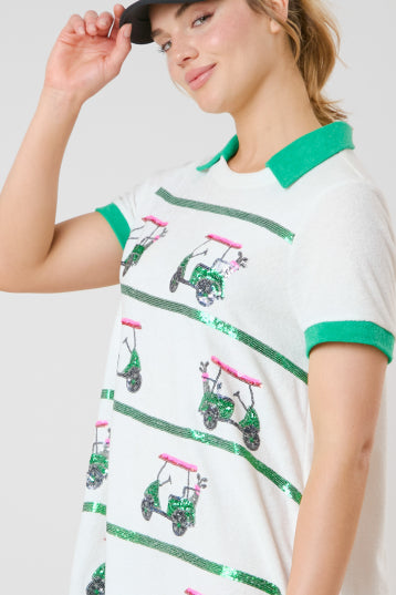 Golf Cart Color Block Mini Dress