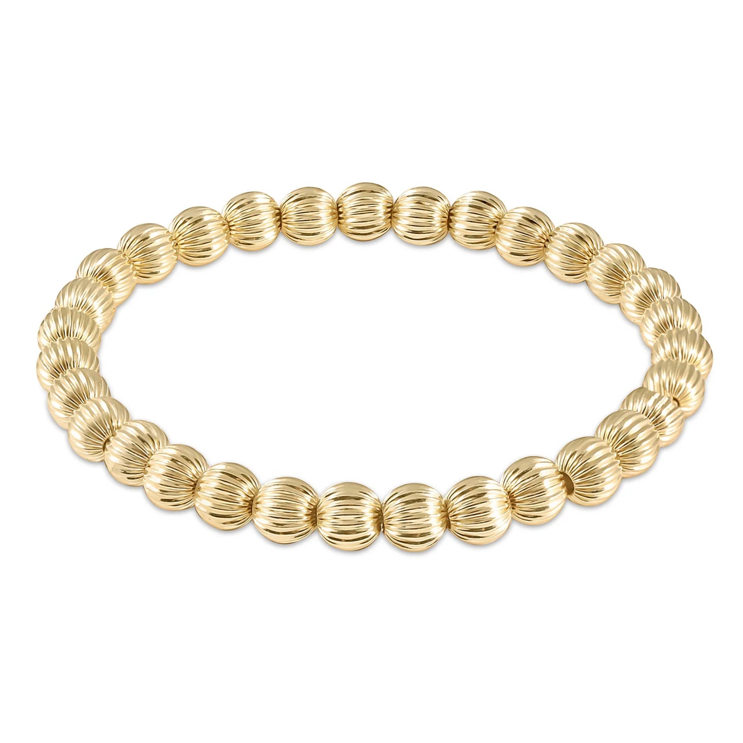 Dignity gold 6mm bead bracelet Extended