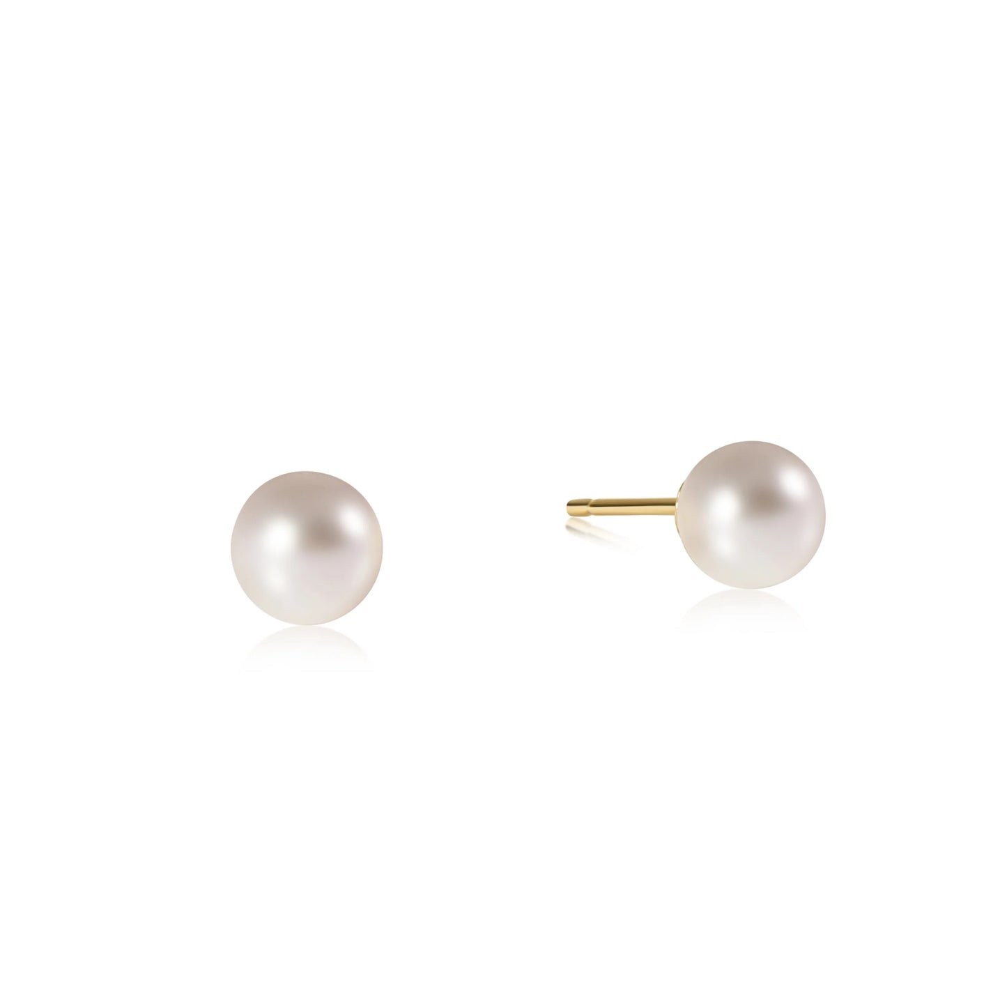 Classic 6mm Ball Stud - Pearl - The Season Boutique