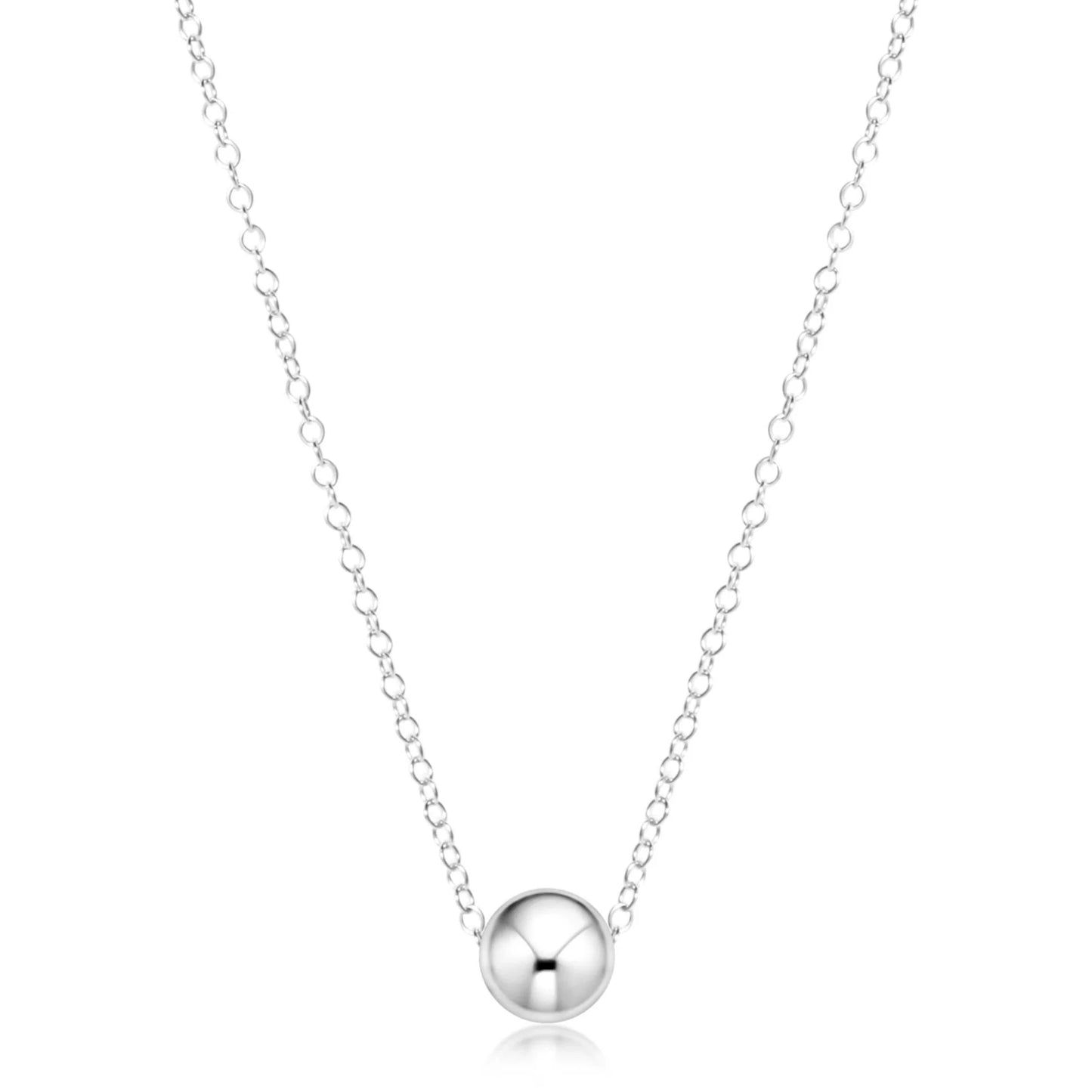 16" necklace sterling - classic 8mm sterling