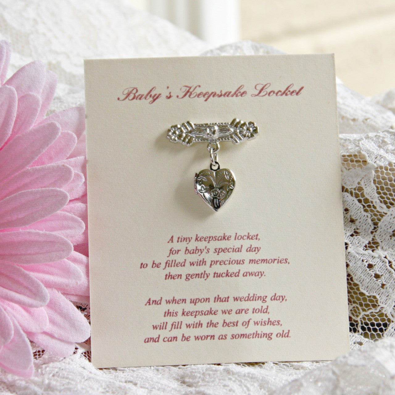 Gold Keepsake Baby Locket Pin