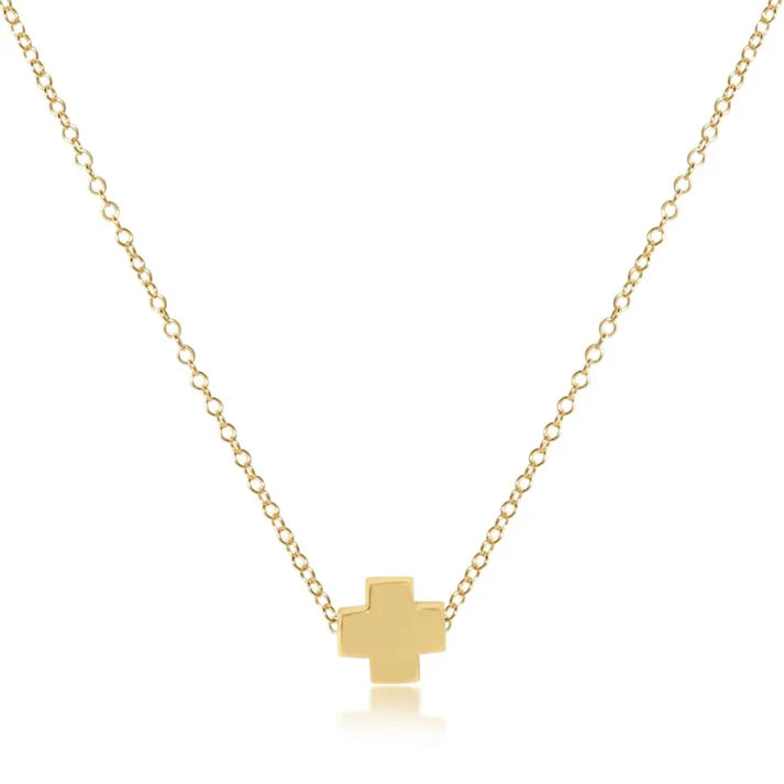 16" Necklace Gold - Signature Cross