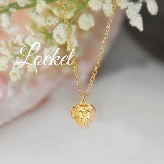 Classic Baby Heart Locket Necklace