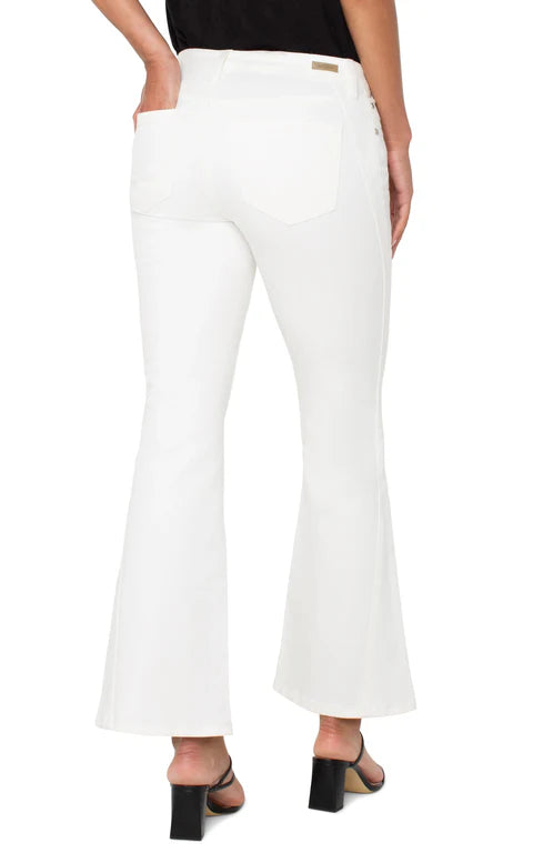 Hannah Flare Bone White With Seaming