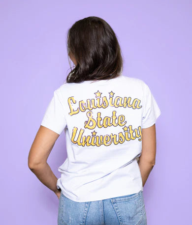 LSU Vintage Louisiana State University (LICENSED)| Women's Sequin Design